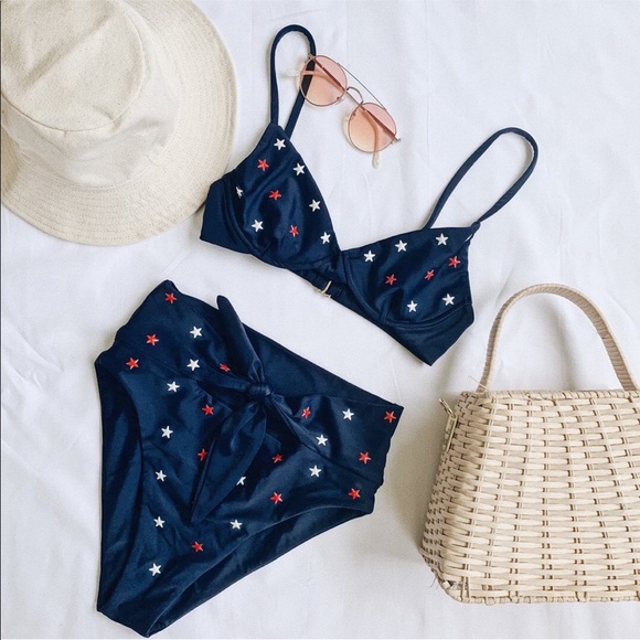 229. star high waist swimsuits - Picture 3 of 6